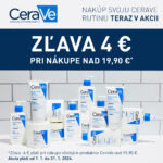 Nakúpte teraz výrobky značky CeraVe so zľavou 4€ pri nákupe nad 19,90€!